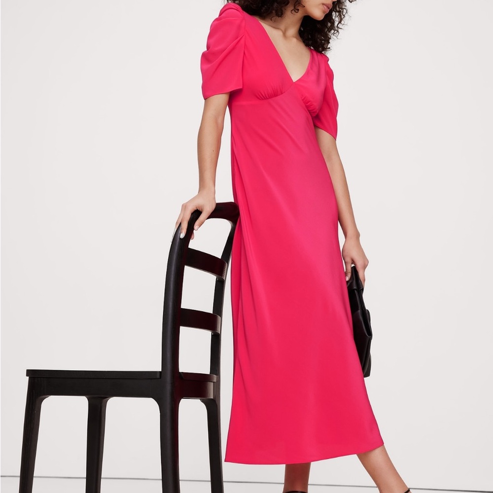Matte Silk Maxi Banana Republic Dress